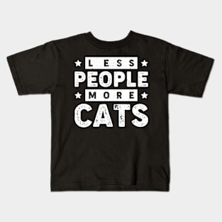 Less People, More Cats Kids T-Shirt